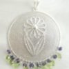 pendant studded together in filigree 925 silver from Jaipur