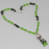 jade and beads 925 silver necklace