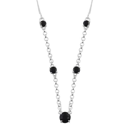 Boi Ploi Black Spinel Necklace (Size 18) in Sterling Silver | Mythical ...