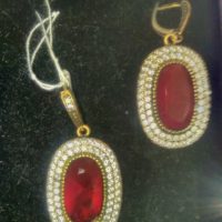 CZ earrings in sterling silver