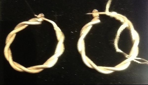 sterling silver twisted creole hoop earrings