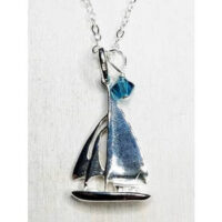 Sail Boat Silver Necklace