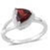 Mozambique Garnet (Trl) Solitaire Ring in Rhodium Plated Sterling Silver 2.000 Ct.